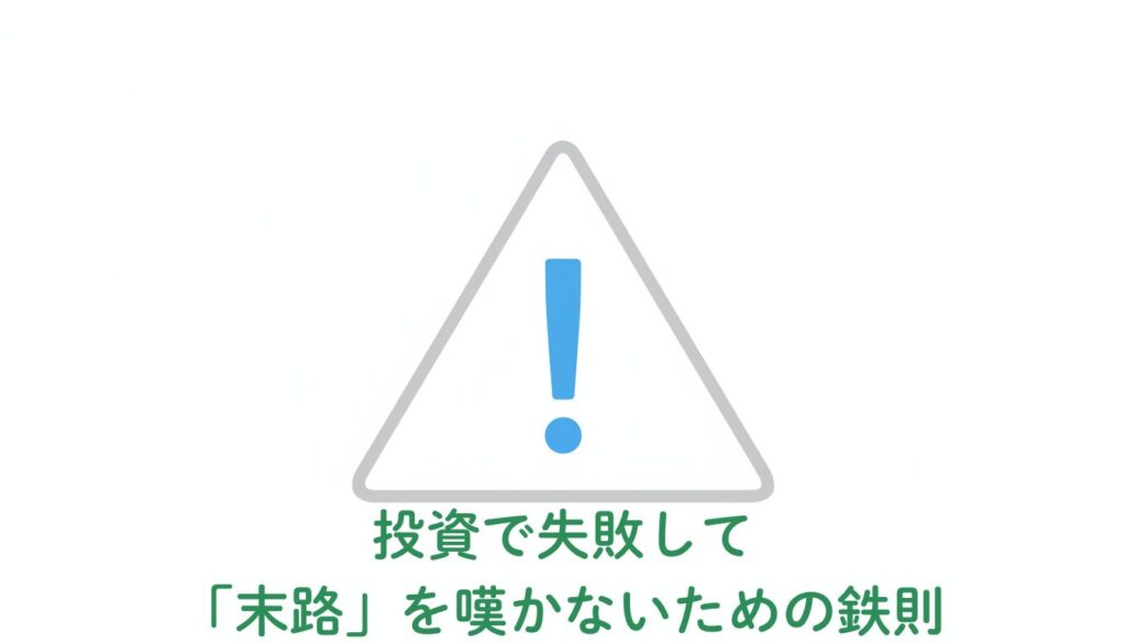 【警告】投資で失敗して「末路」を嘆かないための鉄則