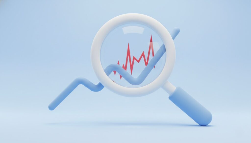 金利差と為替の連動性を表す歯車のアイソメトリック図