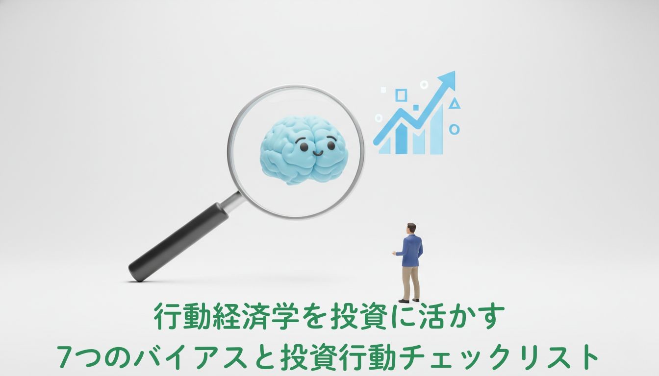 行動経済学を応用して賢く投資するイメージイラスト